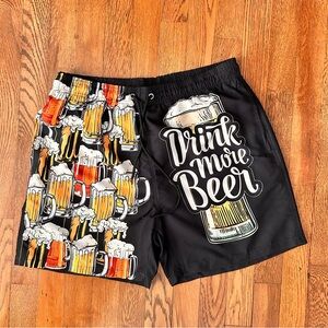 Men’s swim trunks size small “Drink More Beer”